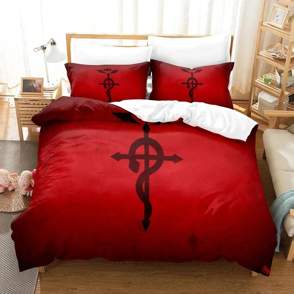 3D FULLMETAL ALCHEMIST Bedding Sets Duvet Cover Set With Pillowcase Twin Full Queen King Bedclothes Bed Linen Home Textile