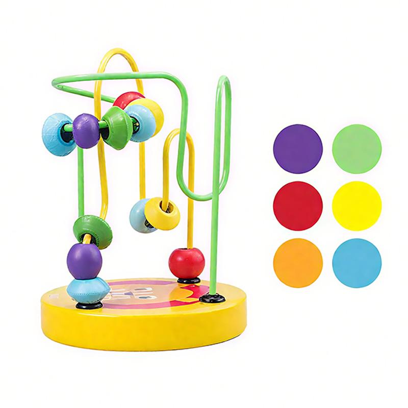 Wooden Roller Coaster Bead Toys Montessori Early Educational Puzzle Math Toy Colorful Cartoon Animals For Kids Arithmetic TMZ