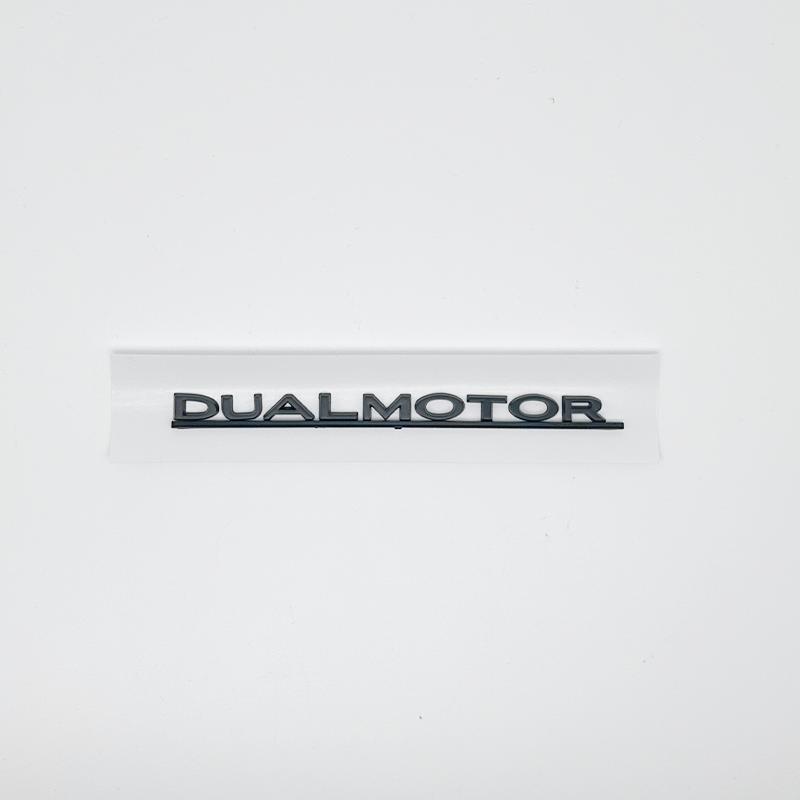 DUAL MOTOR Underlined Letters Emblem for Tesla Model Y 3 X S Car Styling High Performance Trunk Badge Sticker Chrome Black Red