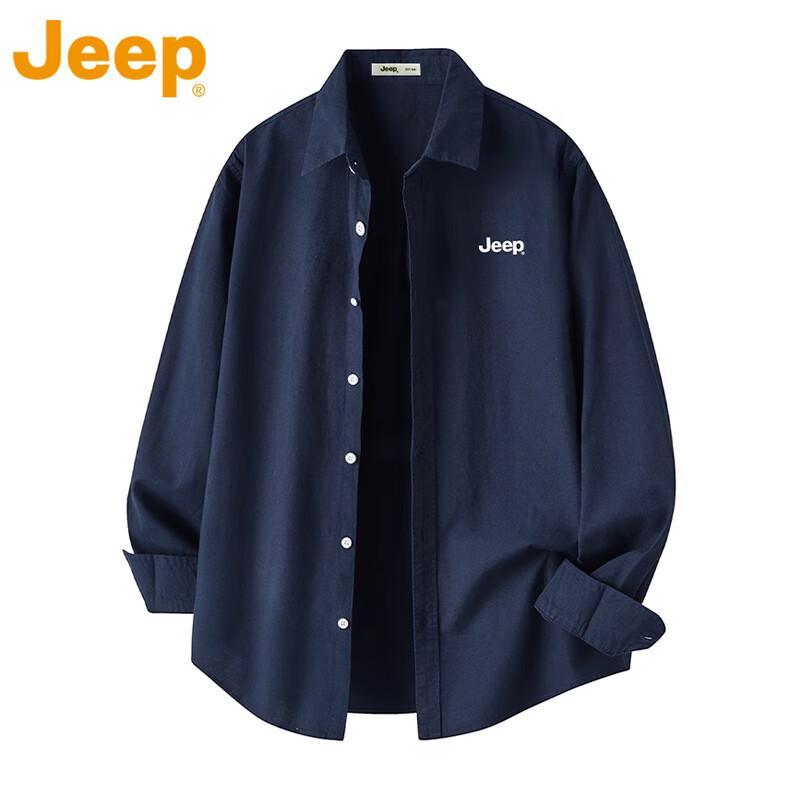 JEEP Men s Casual Cotton Long Sleeve Shirt 3XL