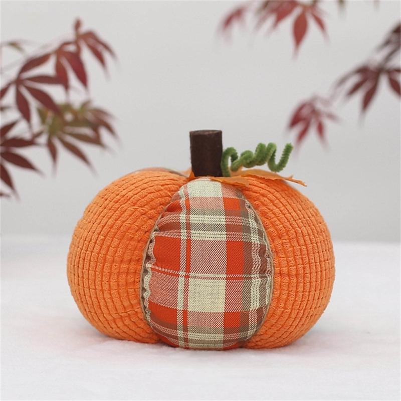 Small Harvest Decorative Pumpkin, Cotton Fabric Pumpkin 1PC