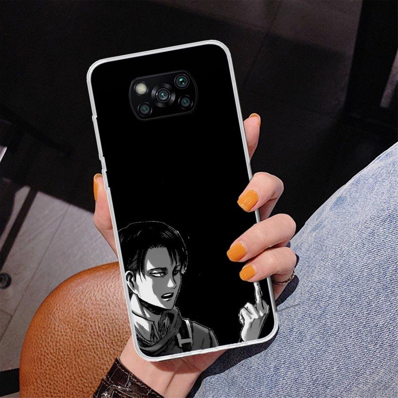 Attack Levi Phone Case For Xiaomi Poco X7 X6 X5 Pro F7 Ultra Redmi 15C 15 13C 13 12C 12 10 10A 10C 9 9A 9C 9T Cover Poco X7 X6 X