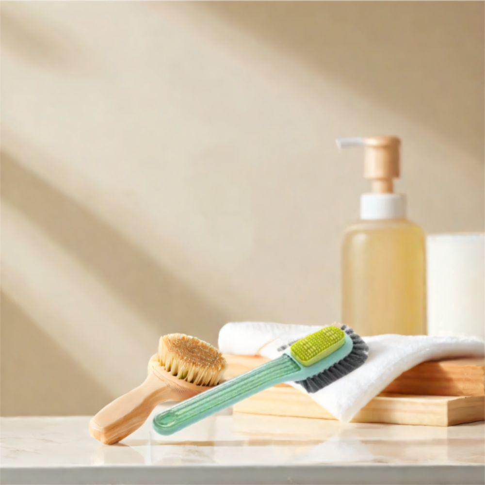 Long Handle Cleaning Brush Double-sided Circular Washing Clothes Brush  Kitchens