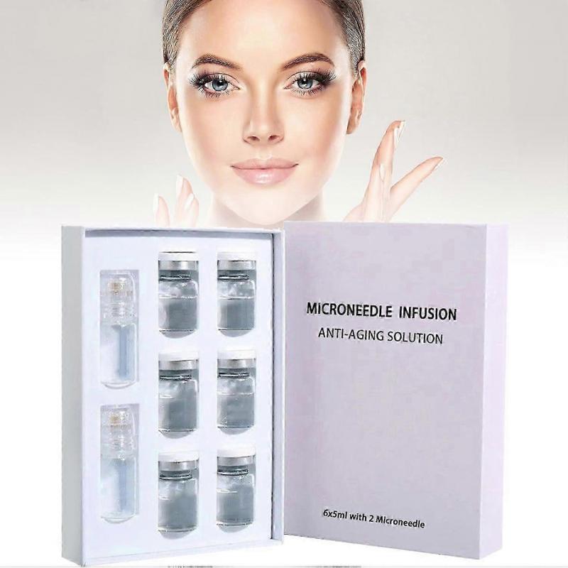 Micro Infusion System for Face, Micro Needling Infusion Kit, Skincare Christmas Gift Set for Women, Anti-Aging & Smooth Wrinkles Facial Serum (2+6)