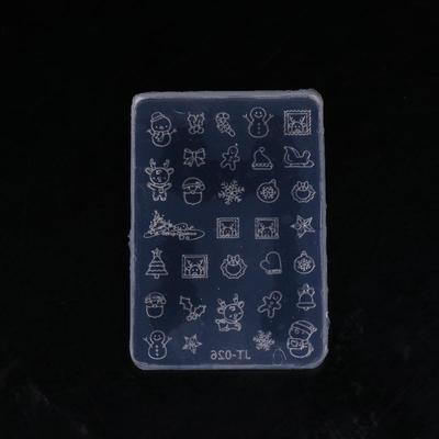1/3/5Pcs Christmas Snowman Christmas Tree Silicone Nail Mold Palace Nail Decorations Diy Design Silicone Manicure Mold Nail Art