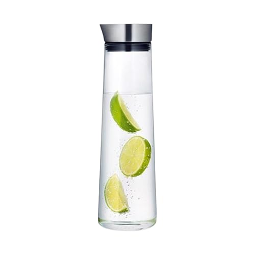 Qrit Heat-Resistant Glass Pitcher/Water Jug [Food Sanitation Law Compliant] Beverage Pot with Spout, Drinking Container, Refrigerator-Safe, Cold Brew,
