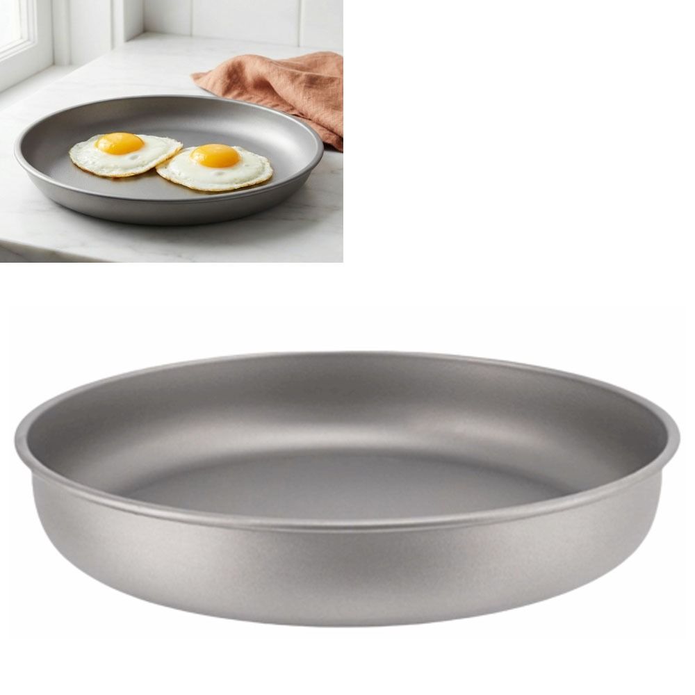 Stackable Titanium Plate Reusable Camping Plate Durable Dinner Plate  Hiking Backpacking