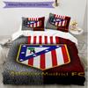 3pcs Duvet Cover Set (1*Duvet Cover + 2*Pillowcase, Without Core), football club Print Soft All‑Season Bedding Set, Home Bedroom Decor Gift