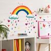 Creative Rainbow Love Clouds Bedroom Living Room Home Background Beautification Decoration Wall Stickers