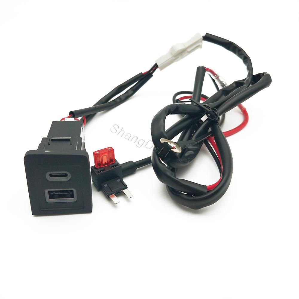 Car Charger Phone Charge USB Port Charger PD QC3.0 Car Charger Outlet Adapter Fit For Volkswagen Multivan T5 2003-2009