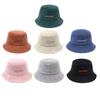 Cute Corduroy Fisherman's Hat Embroidered Letter Versatile Trendy Pot Hat Sun Protection Mountaineering Caps Outdoor Hiking