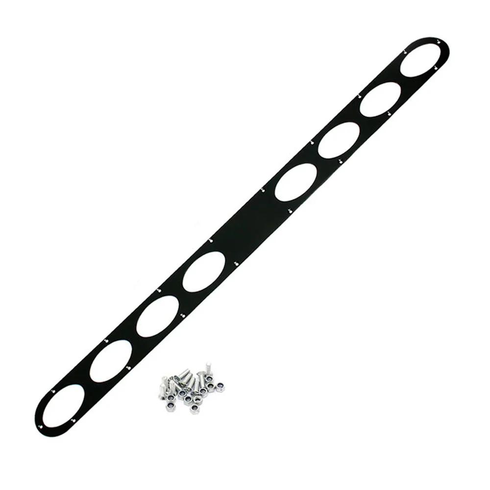 Aluminum 8 Hole Rear Bumper Air Diffuser Panel 115x10cm in Black/Silver Sports Styling For Honda Civic EK4/EK9