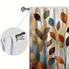 Light Blocking Panels Modern Minimalist Colorful Leaf Decoration Curtains Half Suitable Home Decorative Curtain Artistic Made Of Polyester Washable