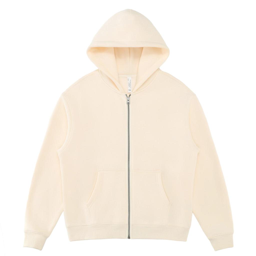 LVLV Custom | American 350g Fleece Brushed Wide-fit Zipper Hoodie with Embroidered Logo and Print Design