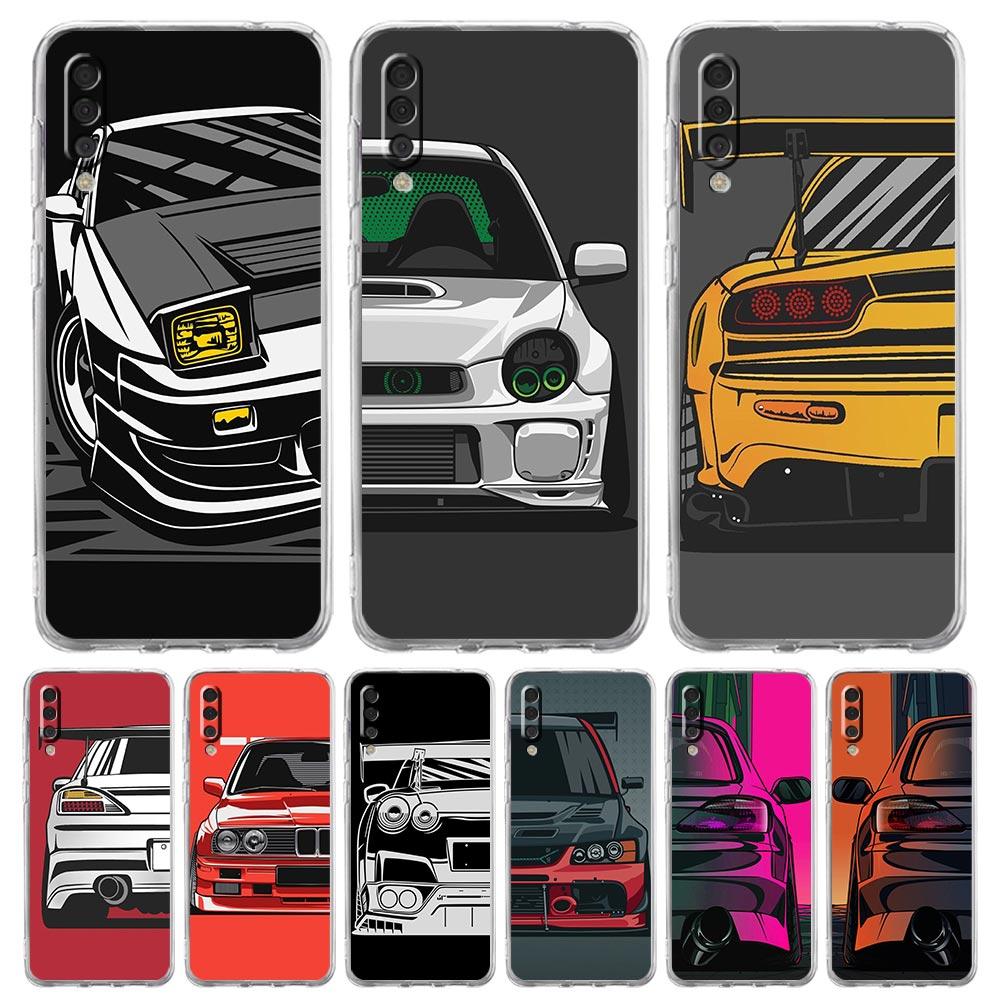 Japan JDM Sports Car Phone Case For Samsung Galaxy A52 A50 A70 A30 A40 A20E A10 A10S A20S A02S A04s A12 A22 A32 A72 5G Cover