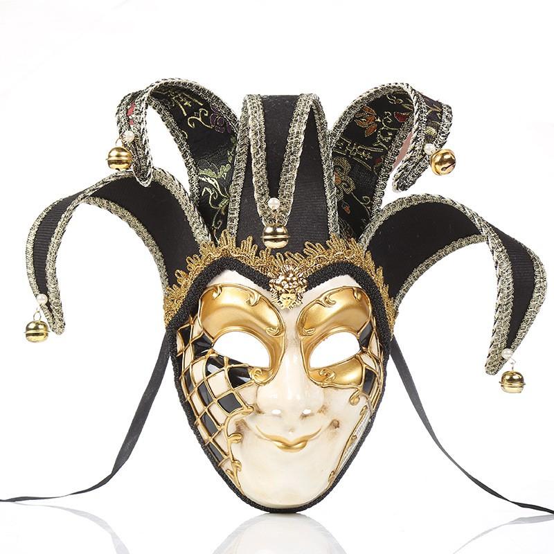 Venetian Masquerade Mask Full Face Men Halloween Vintage Party Costume