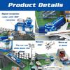 Airplane Toy Set with Trucks Helicopter Planes Signs Airport Playmat Interactive Early Learning Toys Birthday Gift for Boy Girl