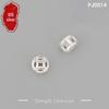S925 Sterling Silver String Beads Hollow Coin Shape for DIY Jewelry