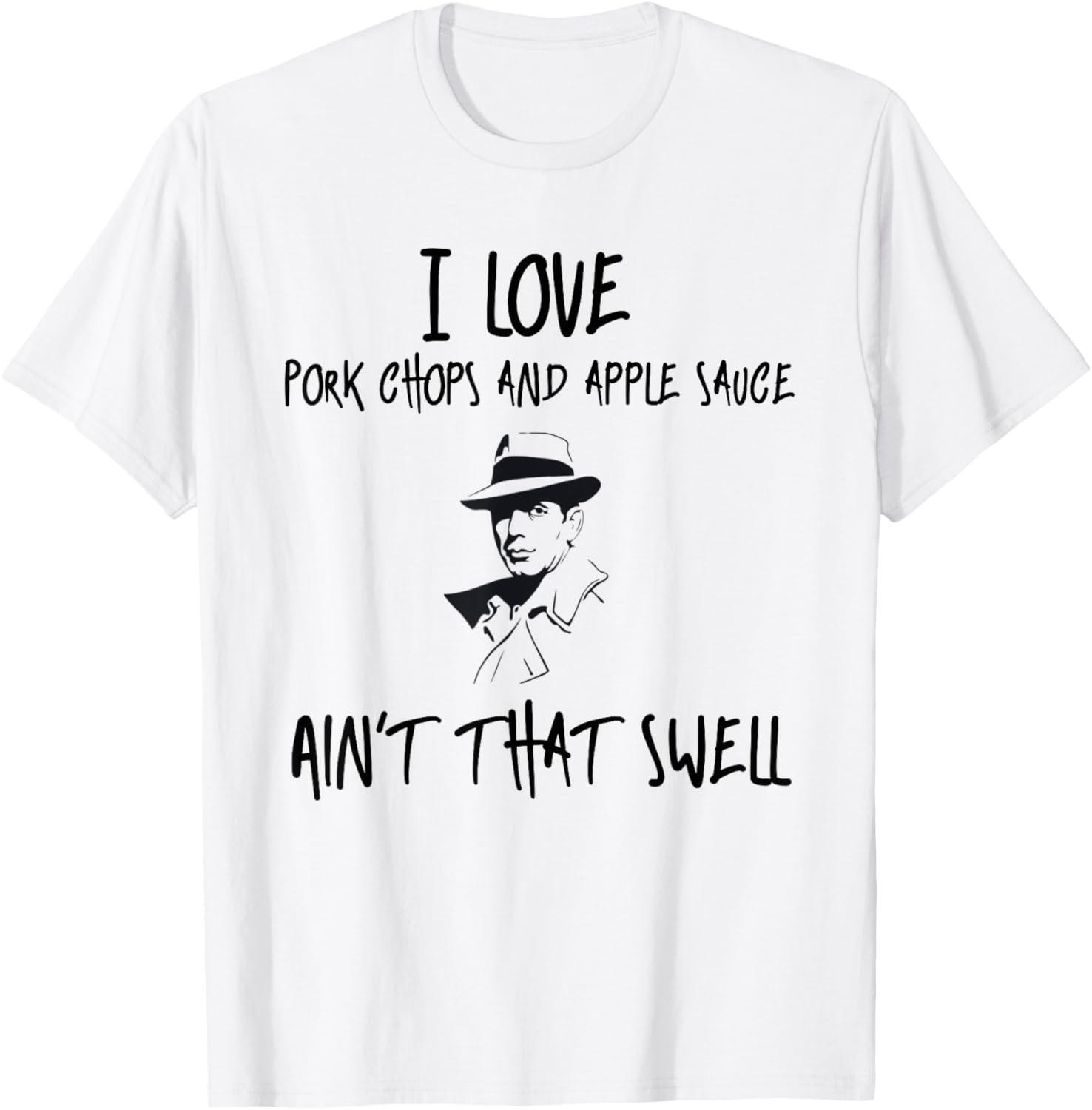 Funny Swell Journalism Apple Sauce Pork Chops Novelty T-Shirt S разноцветный