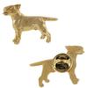 Bull Terrier, Bully III - Gold-plated Pin Brooch, Elegant Dog Ornament, Unique Pin by Brand