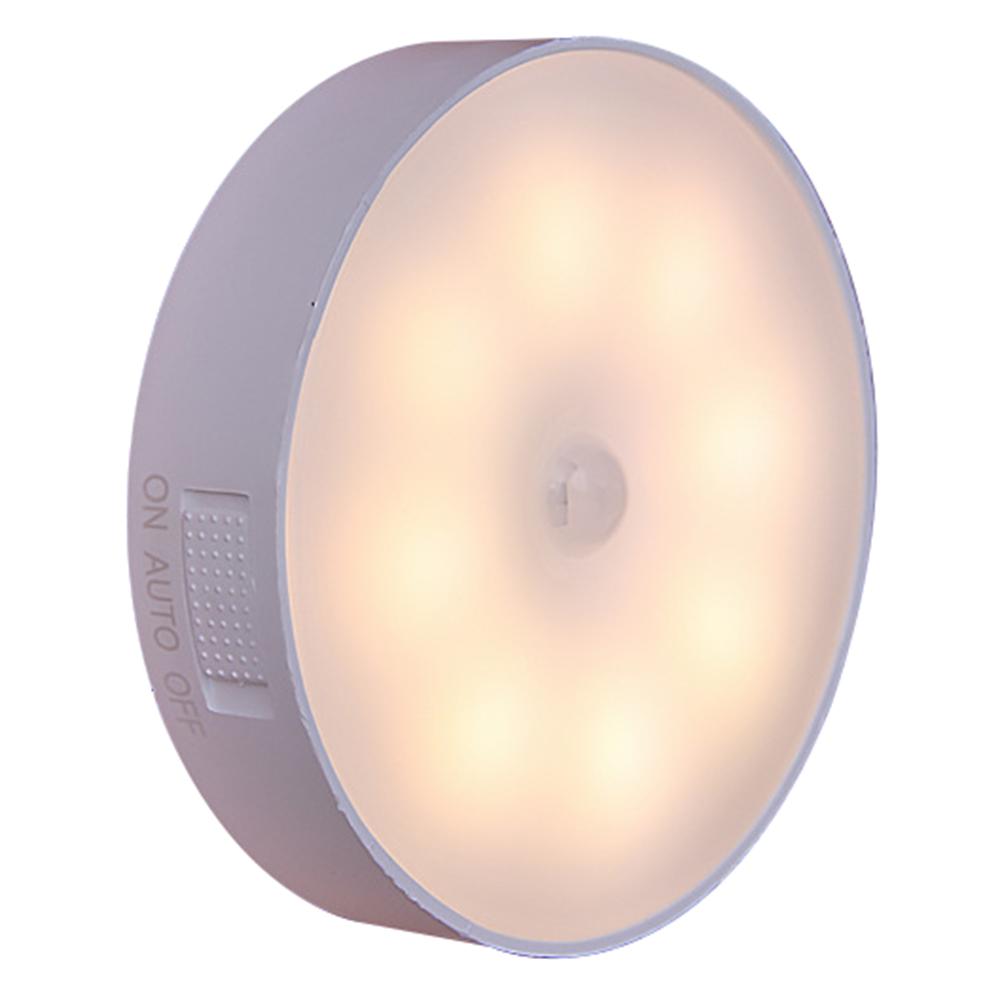 

Smart Motion Sensor LED Night Light with Switch for Bedroom Warm Light