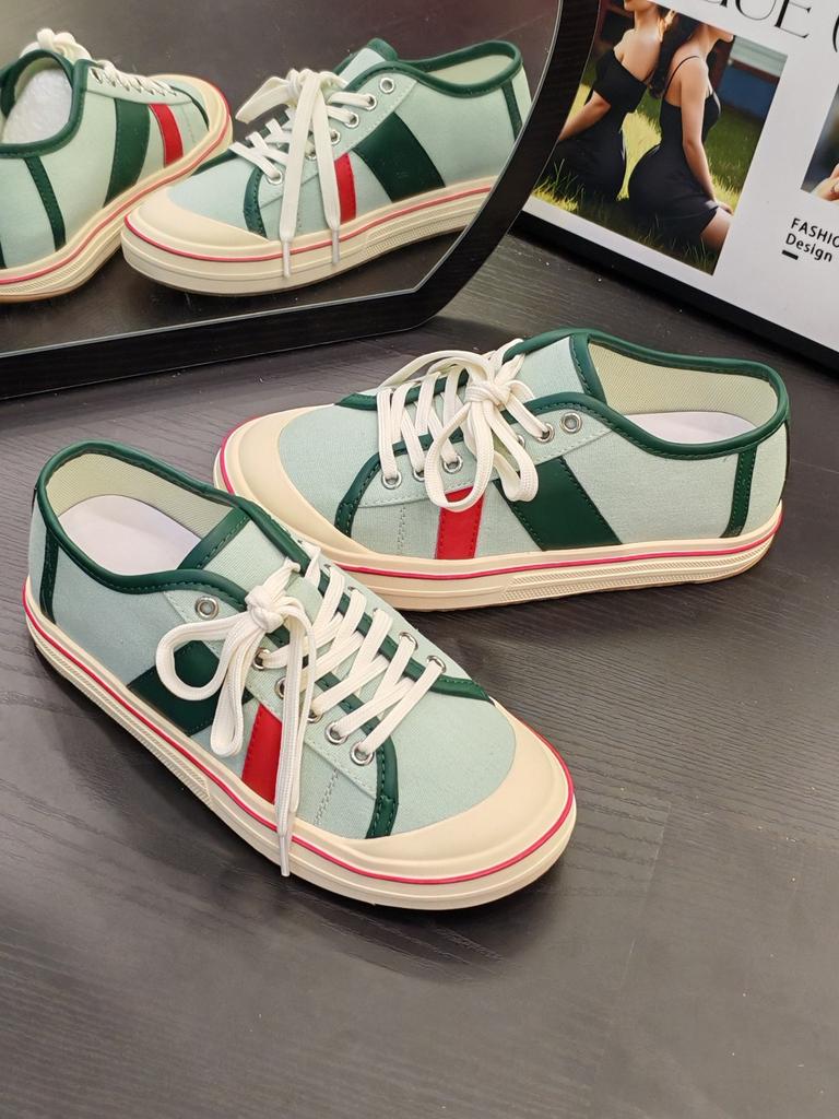 2025 spring and summer new leather color matching high-top canvas shoes women's retro versatile board shoes casual sports couples shoes tide