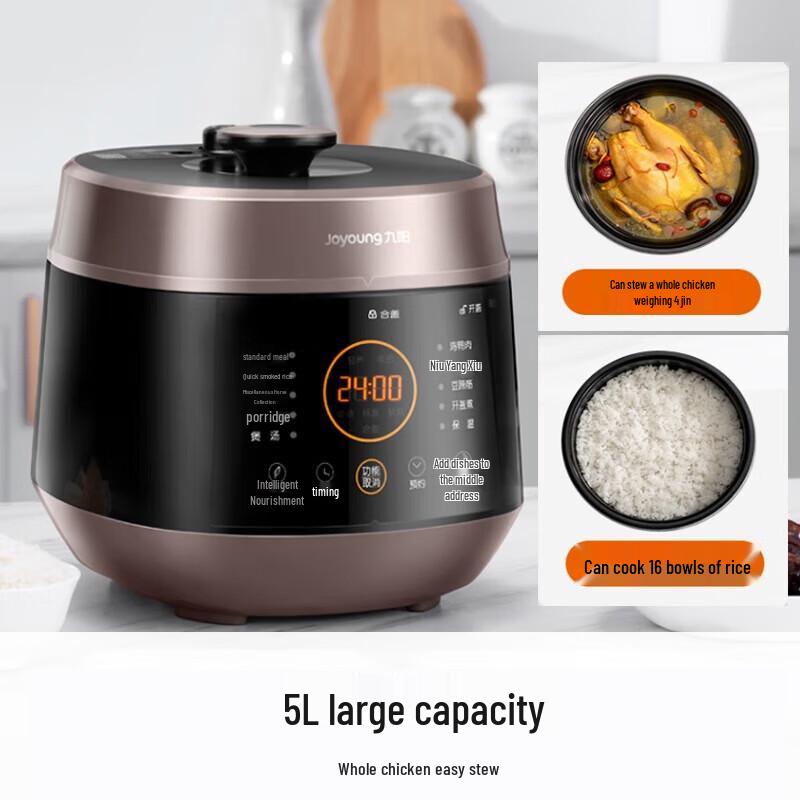 Joyoung 5L Smart Multi-Function Dual Pot Electric Pressure Cooker CN plug (adapter included)