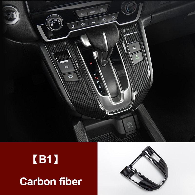 Für Honda CRV CR-V 2017 2018     ABS Kohlefaser Auto Schalthebel Panel Becherhalter Abdeckung Zierleisten Zubehör