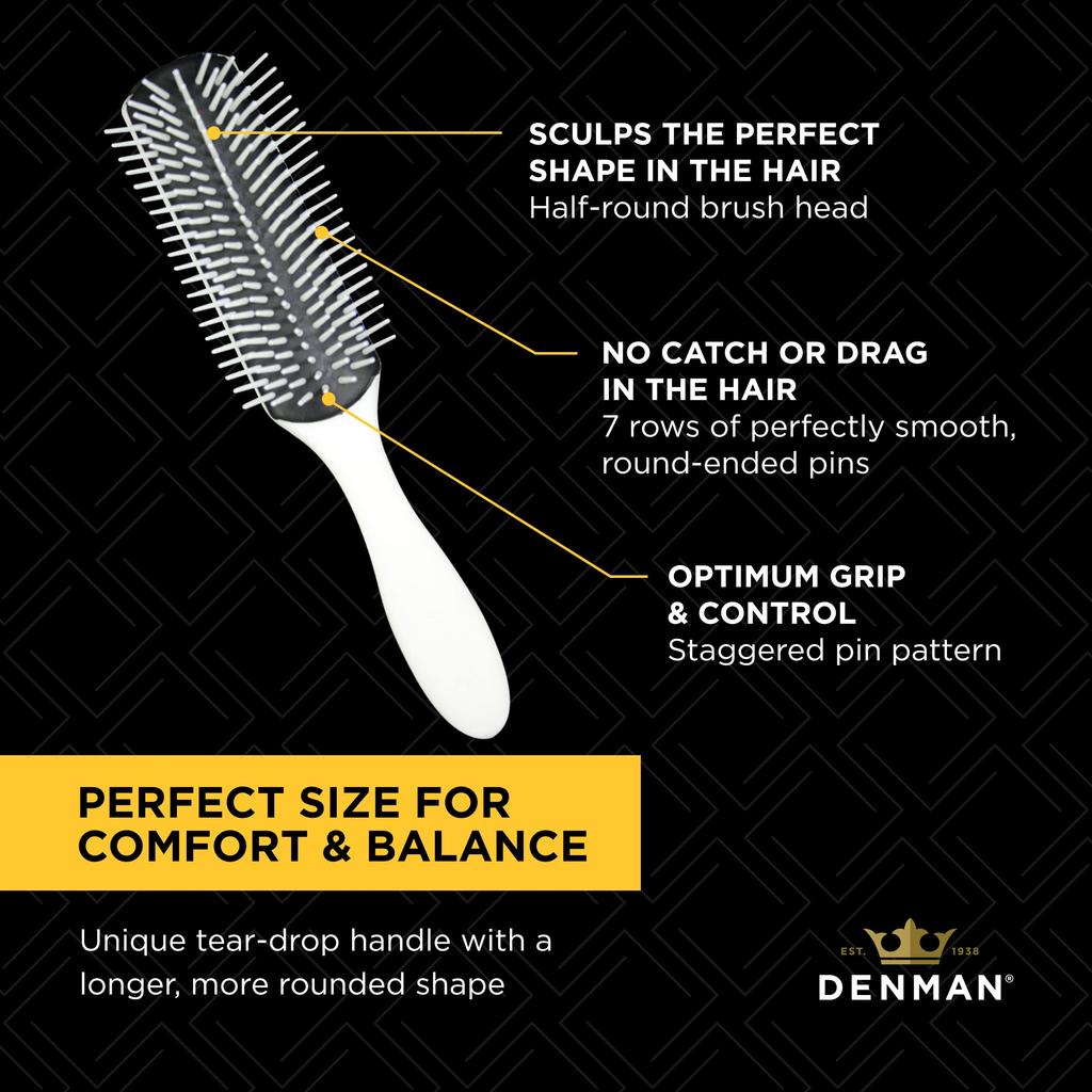 Toriko Industries Denman Brush D3 White