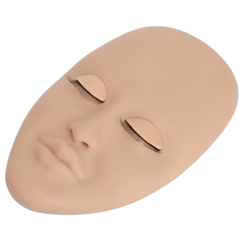 Wimpernverlängerung Gesichtsmannequin 3 Paare Abnehmbare Augenlider Einlagige Wimpernverlängerung Gesichtsmodell Hautfarbe