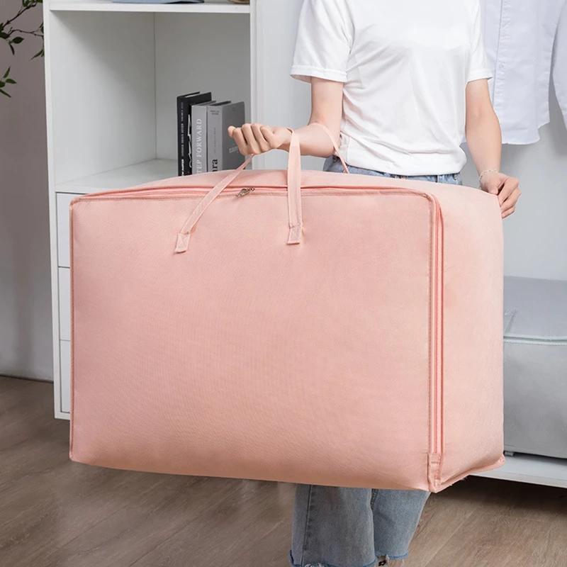 1pc Household Oxford Clothes and Quilt Storage Bag Durable and Waterproof Luggage Bag Wardrobe Organization and Storage