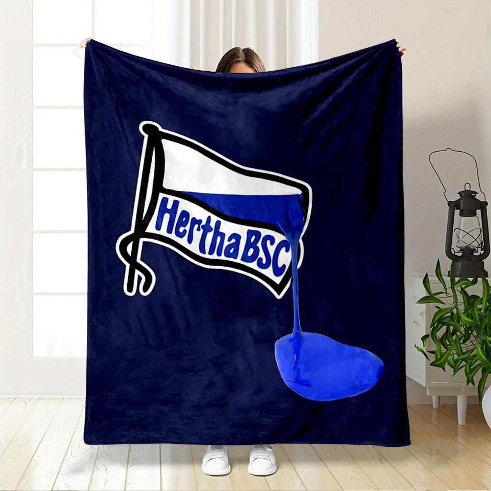Hertha BSC Flag Blanket for All Seasons Blanket Lunch Break Throw Gift