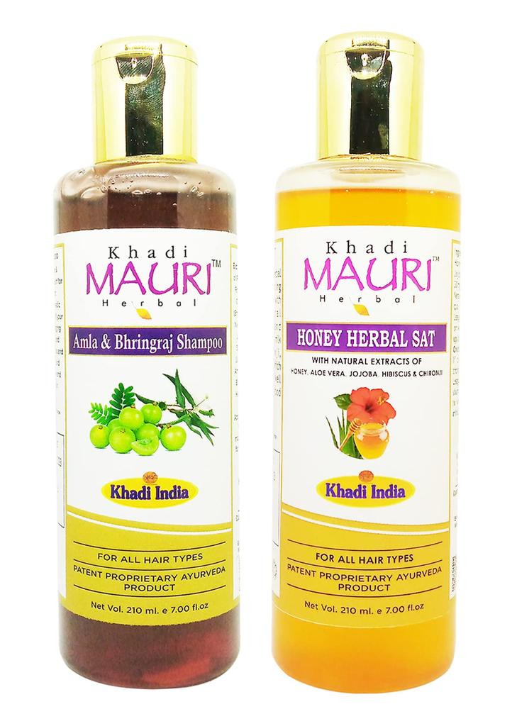 Khadi Mauri Amla Bhringraj & Honig Shampoo - 2er-Packung (420 ml)
