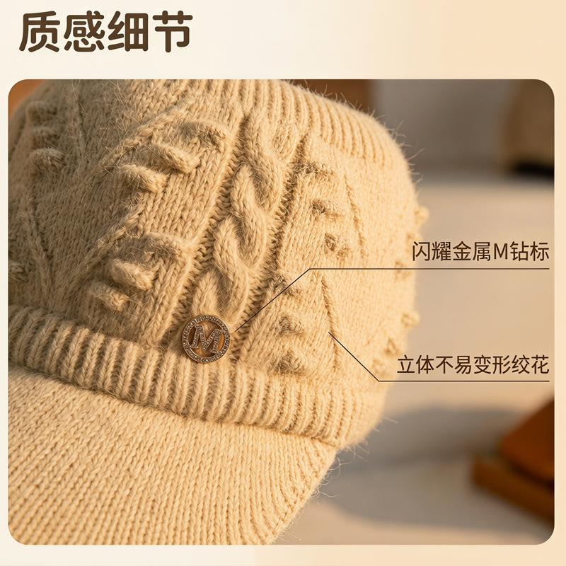 Autumn and Winter New Empty Top Cap Outdoor Sports Show Face Small Knitted Hat Temperament Versatile Fashion Wool Hat Women