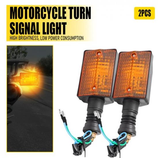 2x Rear Signal Turn Indicators Amber Lights Pair 12v For Yamaha XT550 1982-1983