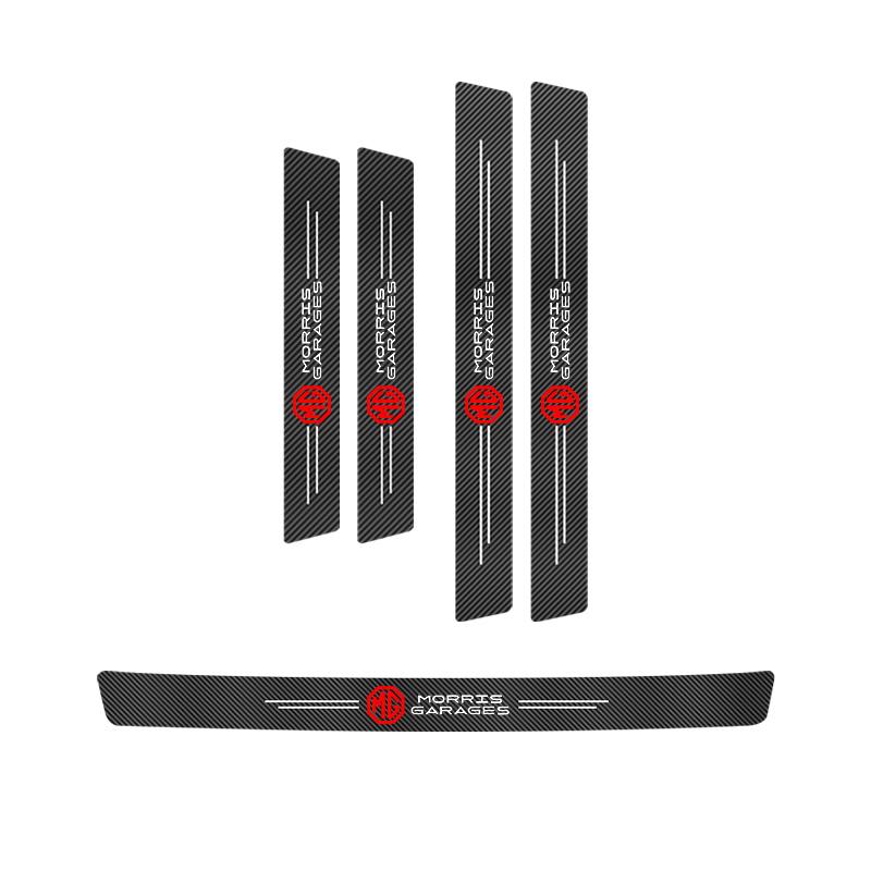 Car Door Sill Stickers Carbon Fiber Leather Anti-stepping Protector For Morris Garages MG MG3 MG5 MG6 MG7 GT GS Hector HS ZS ZX