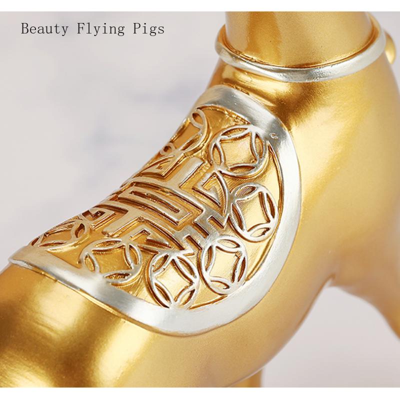 1 Pair of Resin Deer Ornaments, High-end Creative Wine Cabinet Living Room Office Desktop Decoration Housewarming Gift