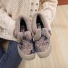 Support Winter New Old Beijing Cloth Shoes Embroidered Mother Shoes with Fleece and Thickened Flat Shoes