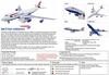 3D Assembly Papercraft Airplane Model Airways Boeing (British 747-400 1/144 Scale)