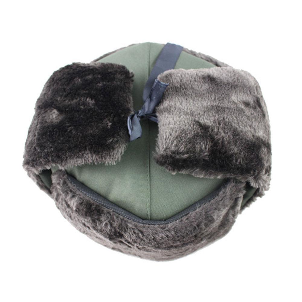 Winter Hat with Ear Flaps Thickened Warm Soft Comfortable Winter Hat For Men Women Riding Hiking Outdoor Black Faux Fur