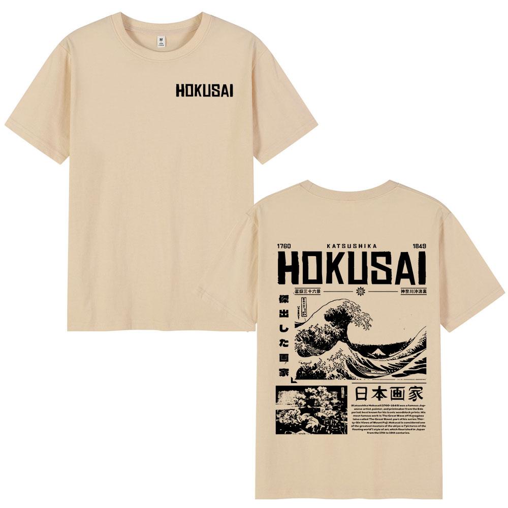 Japanese Hokusai The Great Wave T Shirts Unisex Women Clothing Fashion Short Sleeve 100 Cotton Casual T Shirt Harajuku Streetwear