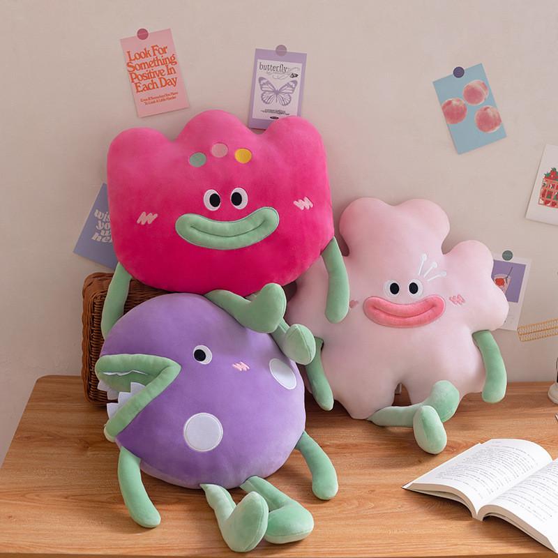 Lips Sausage Funny Flower Plush Pillow With Pp Cotton Filling For Room Living