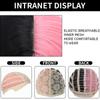 Long Wavy Black And Pink Synthetic Wig for Women With Bangs Natural Heat Resistant Part Cosplay Party Lolita Daily  Hair Wigs