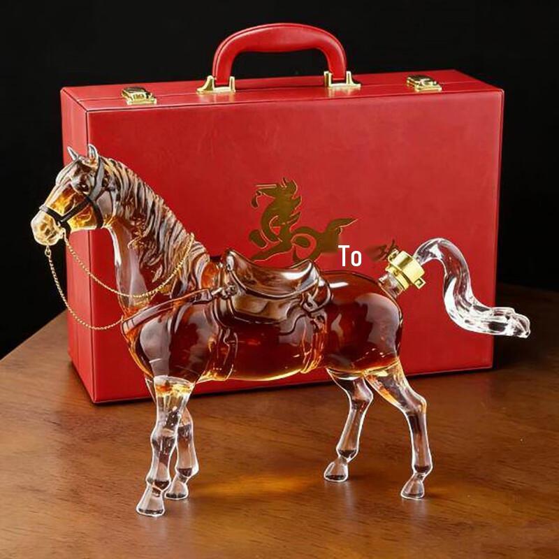 Artistic Horse-shaped Glass Wine Decanter
