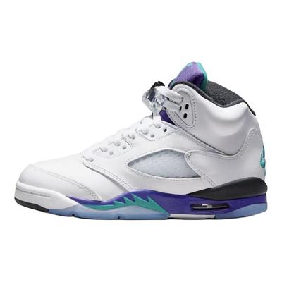 Air 5 Retro GS Grape 2025 Kids Sneakers White New-Emerald Grape-Ice HQ7980-100