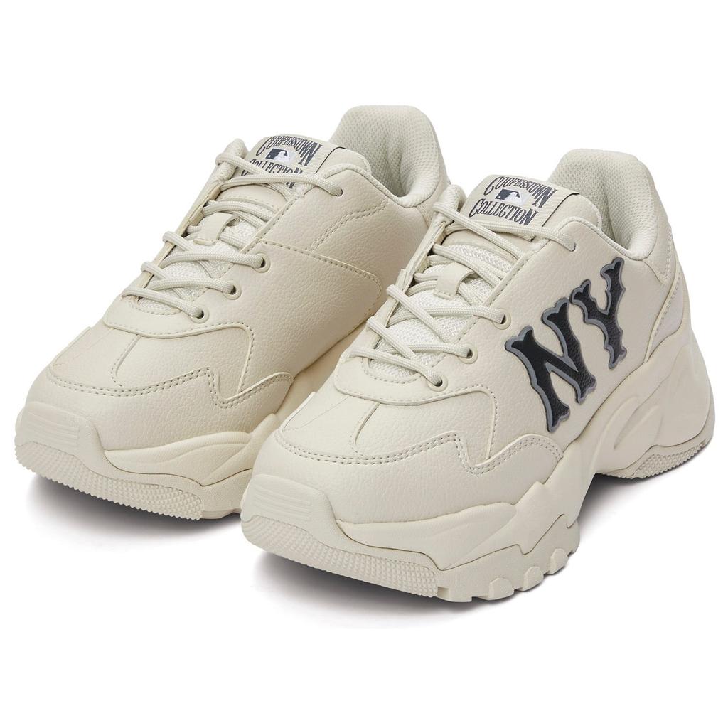 MLB Big Ball Chunky Height Increasing Low top Chunky Sneakers Unisex Ivory White 3ASHC015N-50IVS