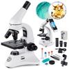 New 2000x Powerful Metal Frame Optical Biological Stereo Suitable for Elementary School and Adult Includes Japanese Instruction Microscope,