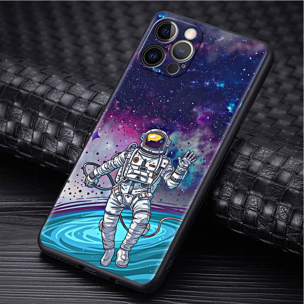 Чехол Universe Cool Astronaut для Apple iPhone 14 Pro Max 13 11 12 Mini SE 7 8 Plus X XS 6 6S, силиконовый чехол для телефона, мягкий TPU Funda