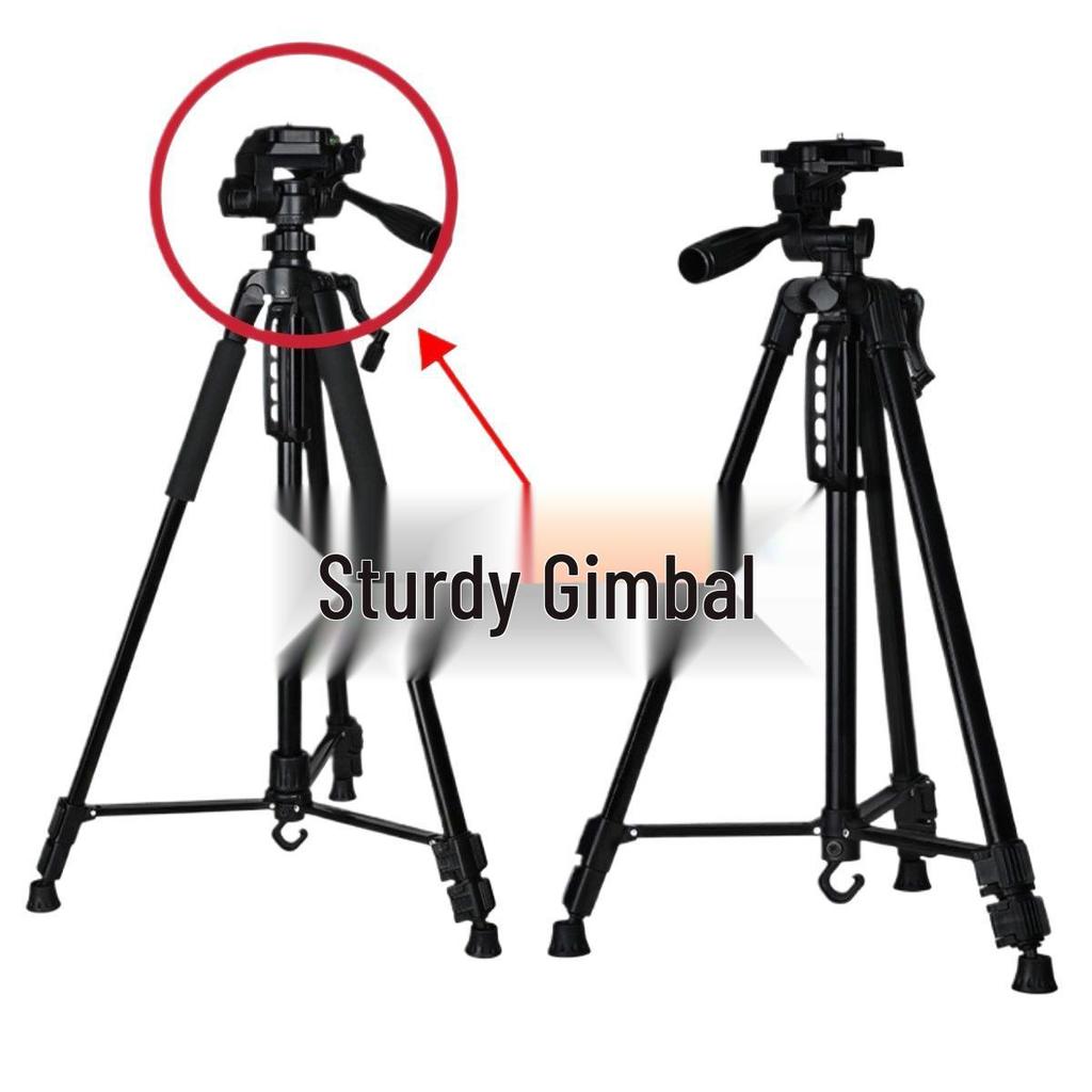 Universal Tripod with Phone Holder & Stabilizer for Photography, Videos, and Outdoor Use