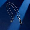 Black Drip Oil European and American Necklace Silver Black Fashion Jewelry Pendant Necklace  Unisex